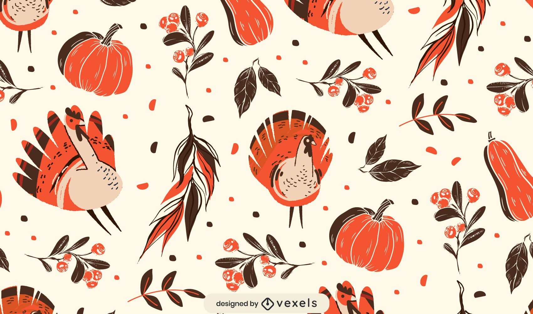 1700x1000 Thanksgiving Autumn Pattern Design Vector Download, Desktop