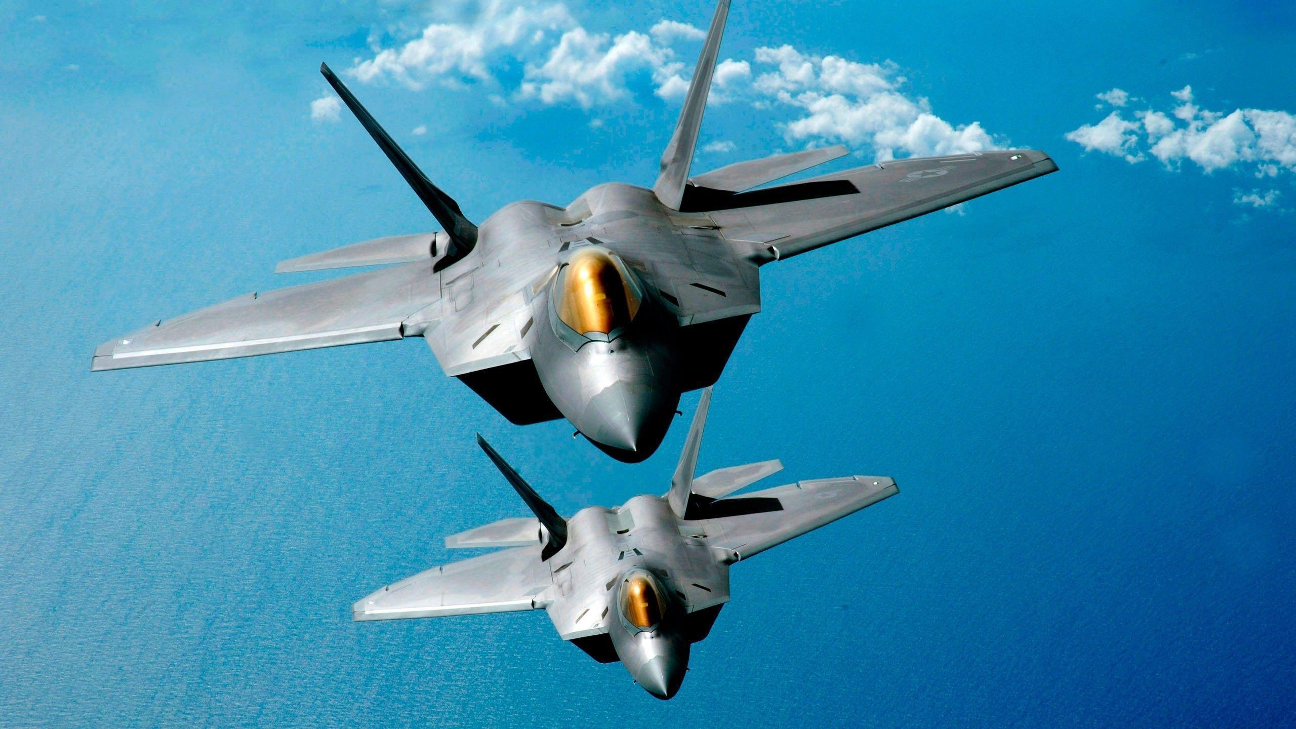 2560x1440 Wallpaper Lockheed Martin F 22 Raptor, Stealth Fighters, HD, Desktop