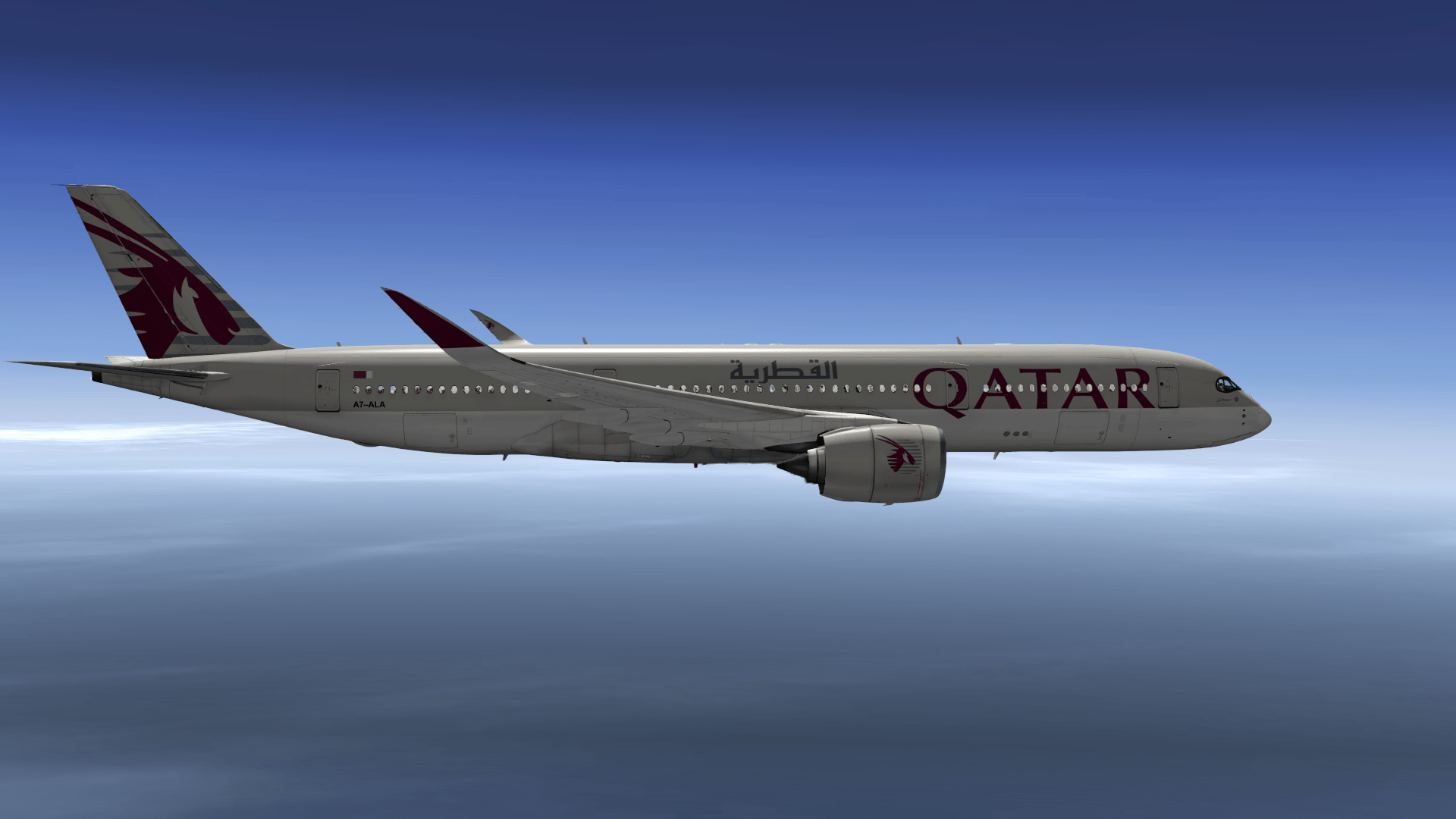 1920x1080 Qatar Airways Airbus A350 900 Skins Plane, Desktop