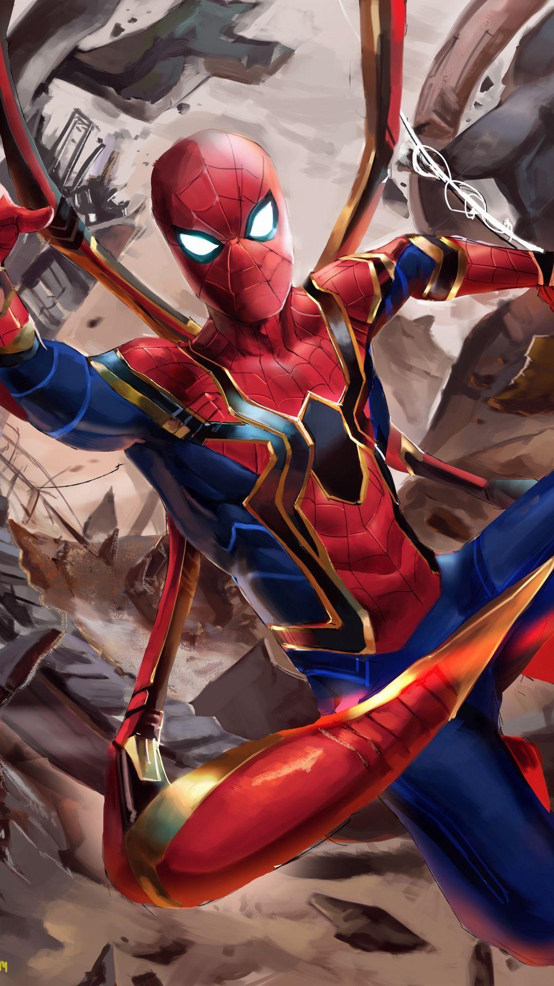 1080x1920 Iron Spider Suit In Avengers Infinity War iPhone 6s, 6, Phone