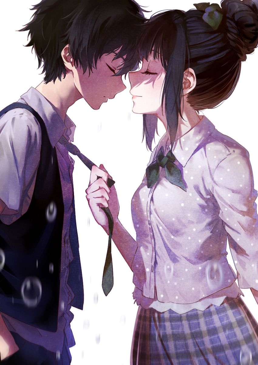 850x1210 Cute Anime Couple Wallpaper For Mobile, Phone