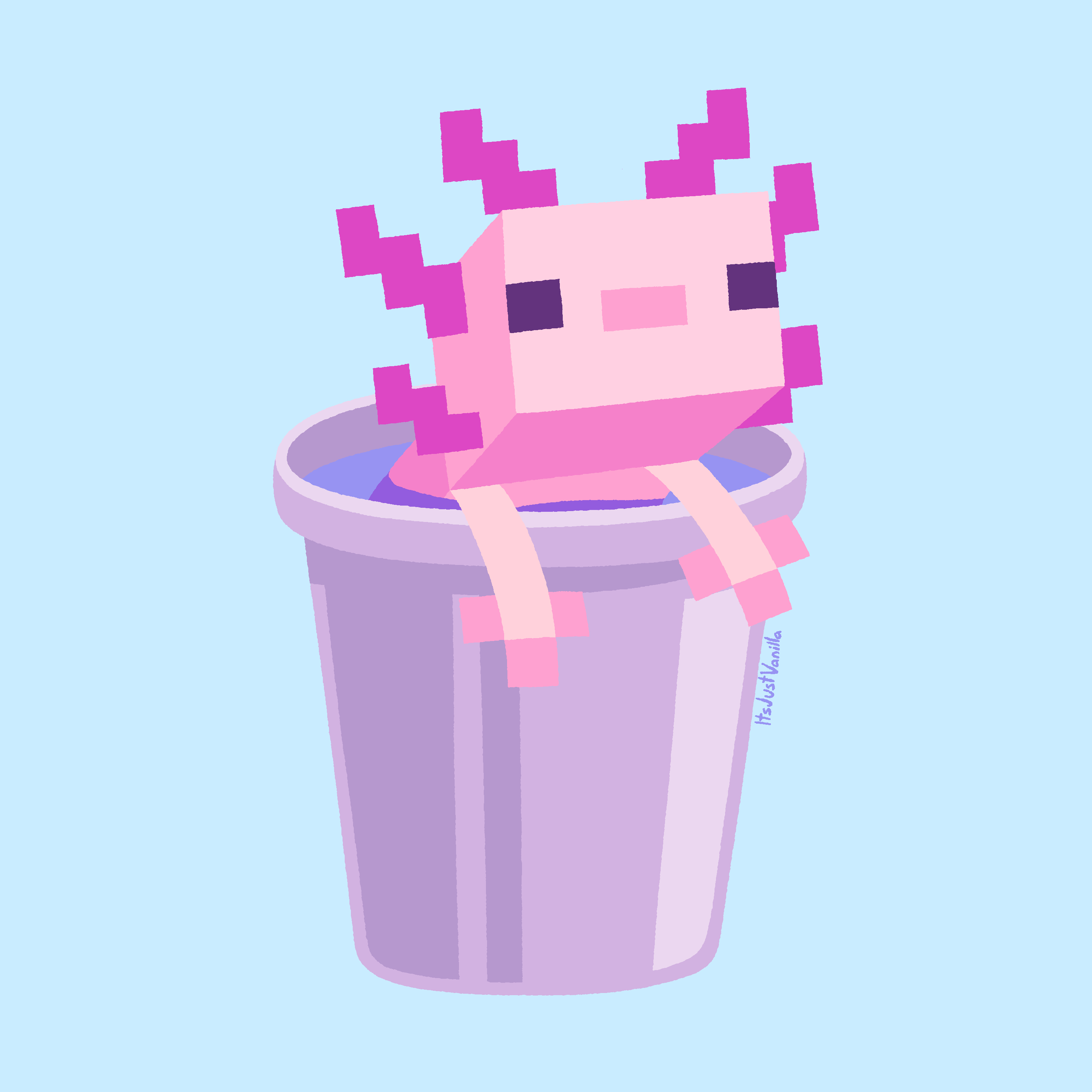 3000x3000 Drew a Minecraft Axolotl Because it's my New Favorite Mob, Phone