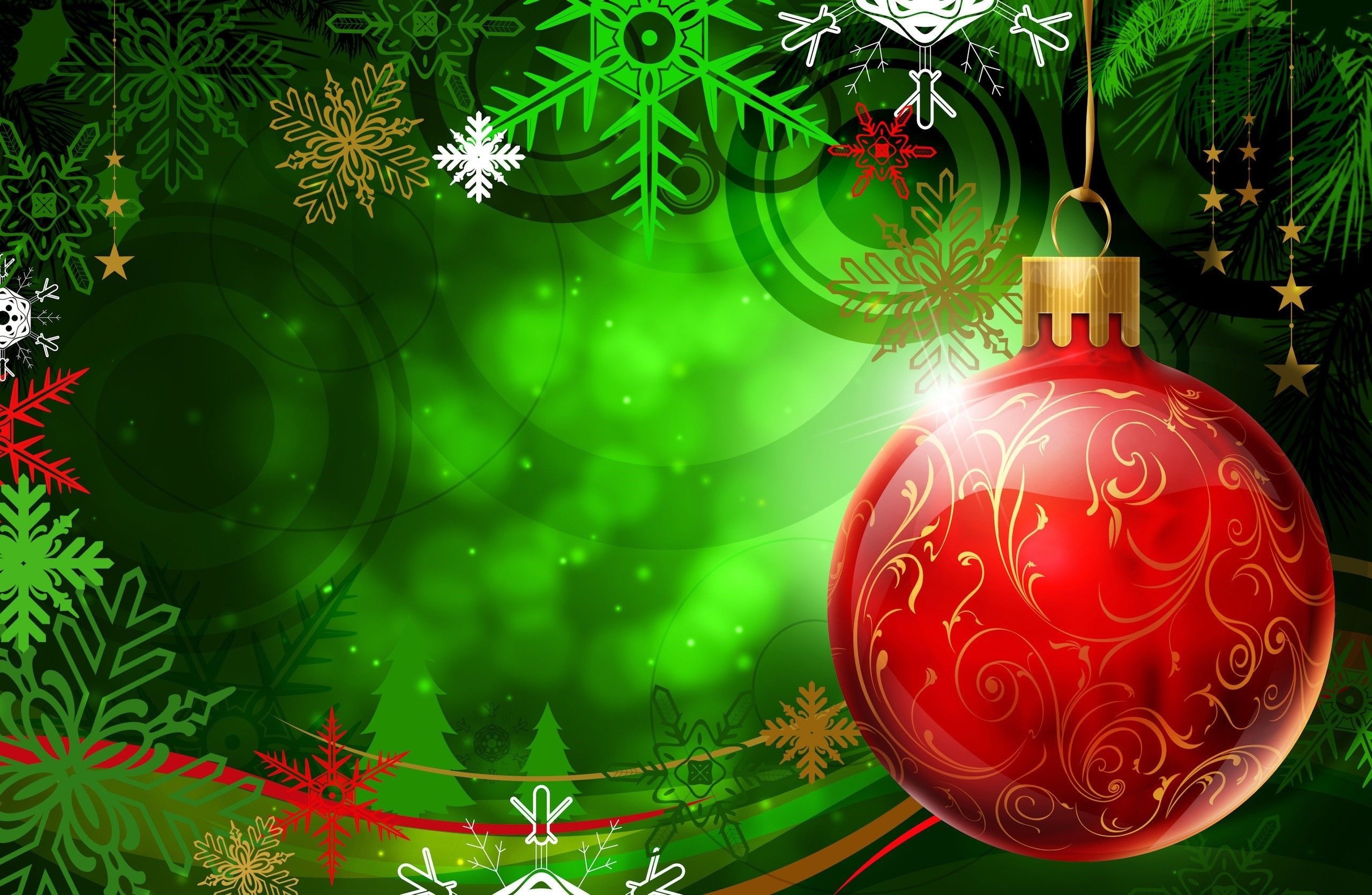 2560x1670 Red and Green Christmas Wallpaper Free Red and Green Christmas Background, Desktop