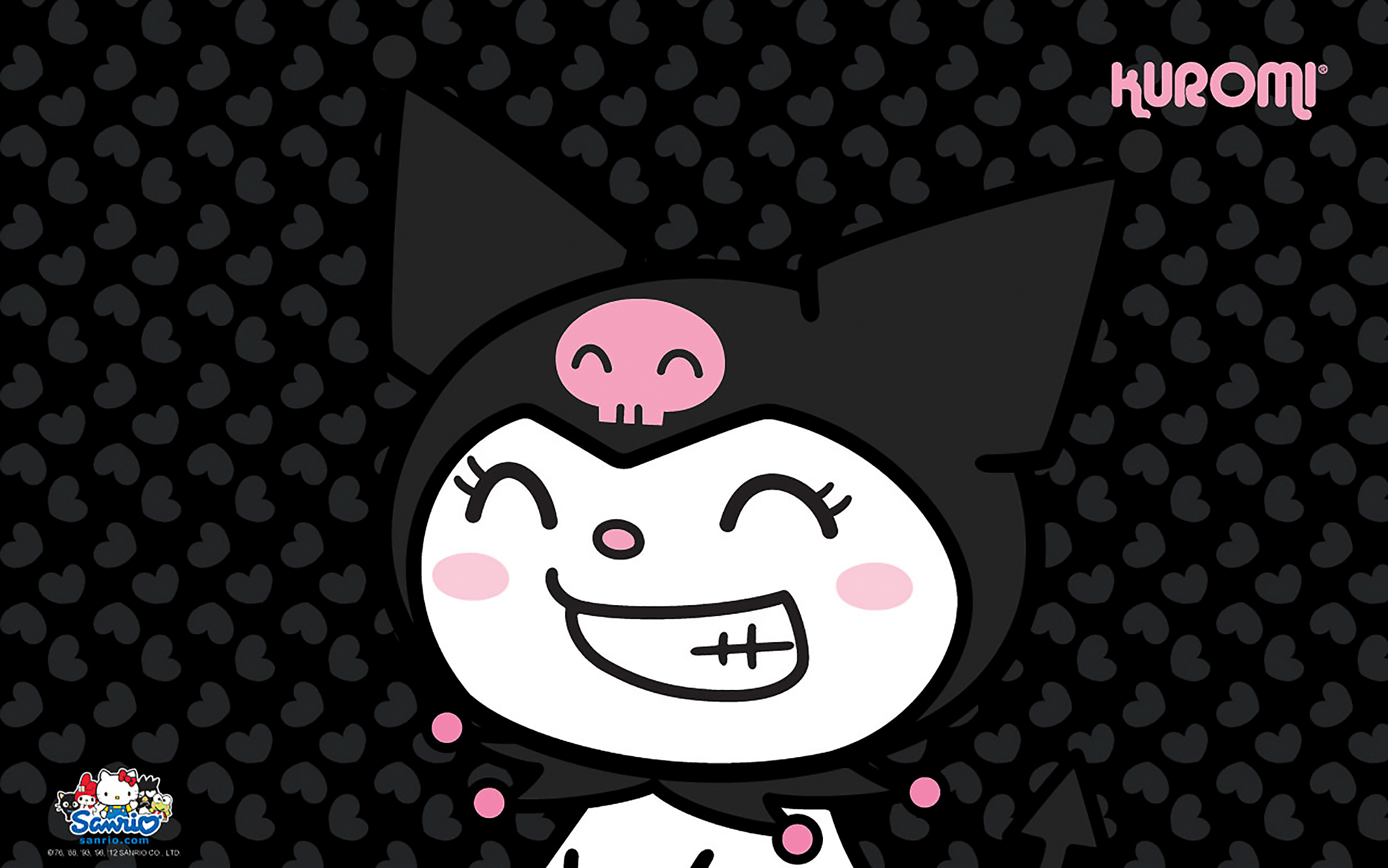 2400x1510 Sanrio Kuromi Big Grin Retro Wallpaper, Desktop