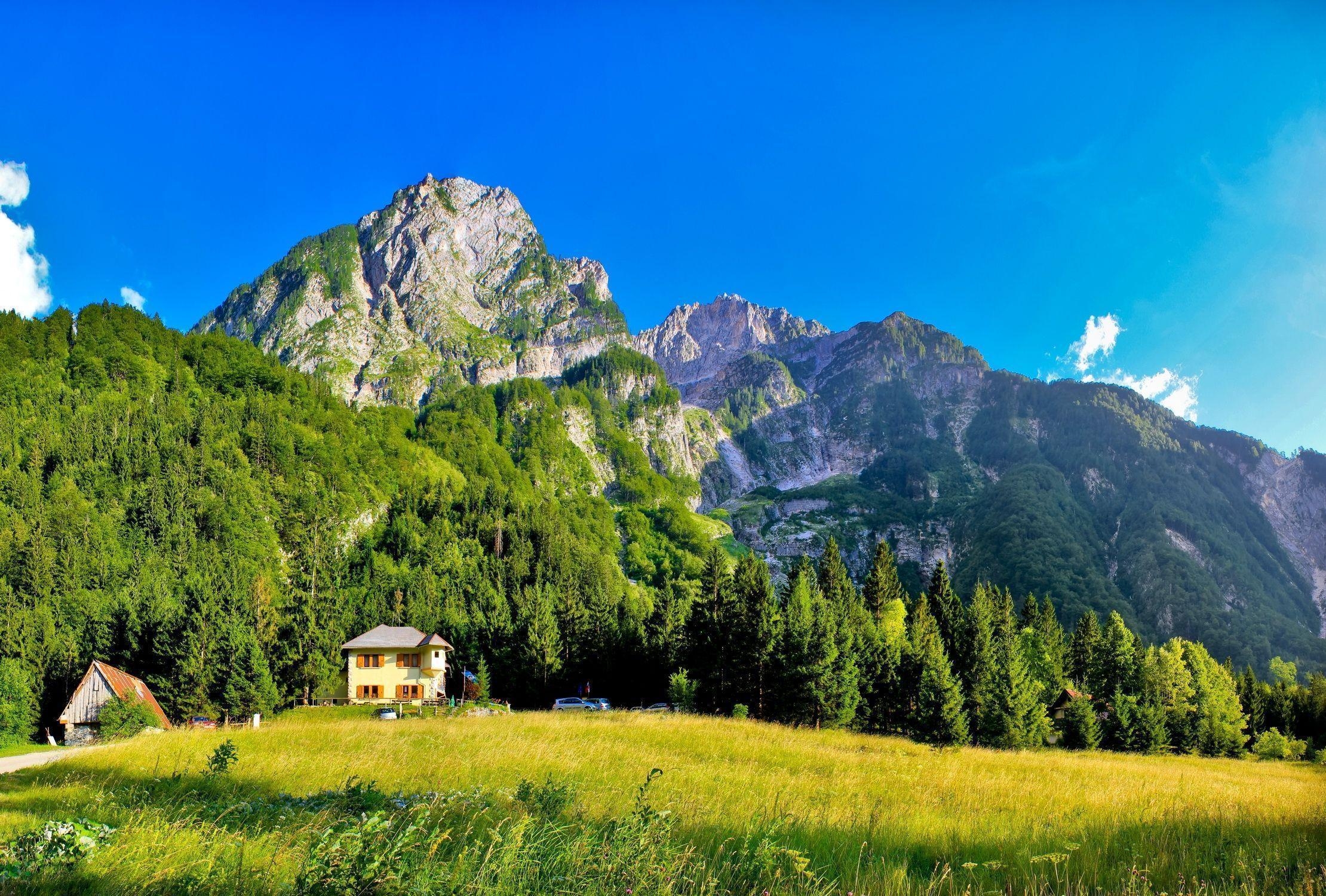 2220x1500 Wallpaper Slovenia, Mountains, Lodges, Expensive, Clearly, Shadows, Desktop