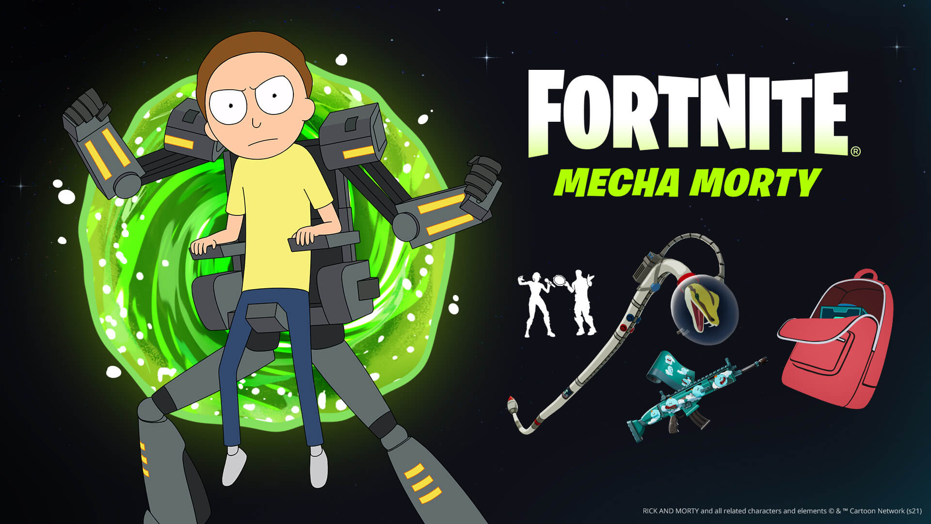 1920x1080 Look at Him: Mecha Morty Joins Rick in Fortnite + Get Schwifty and More, Desktop