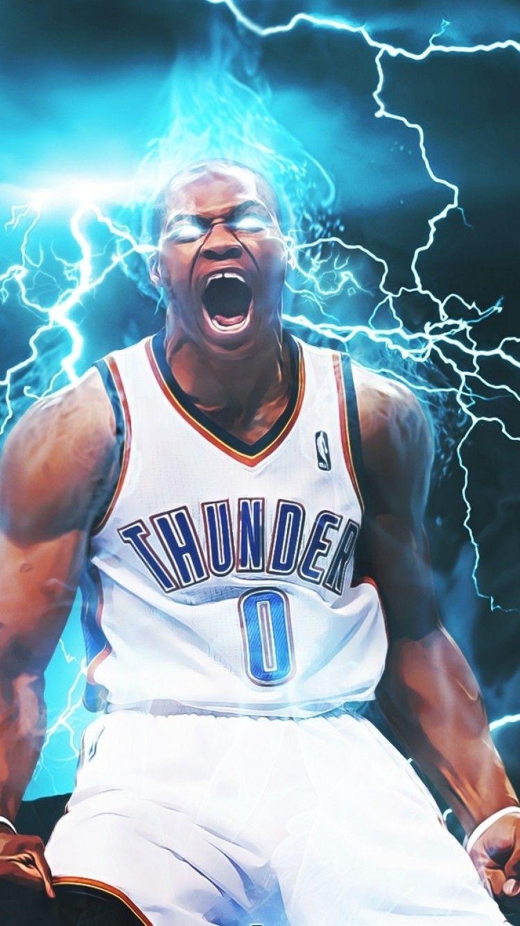 750x1340 Download  Oklahoma City Thunder, Russell Westbrook, Phone