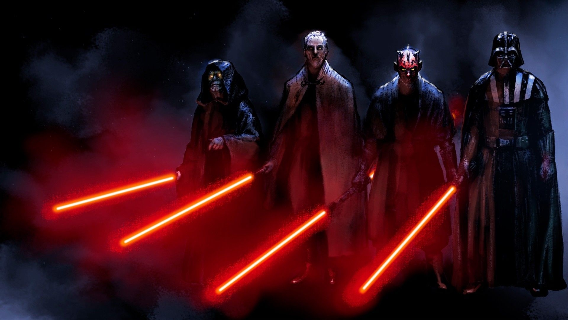 1920x1080 Count Dooku Darth Maul Darth Sidious Darth Tyranus Darth Vader, Desktop