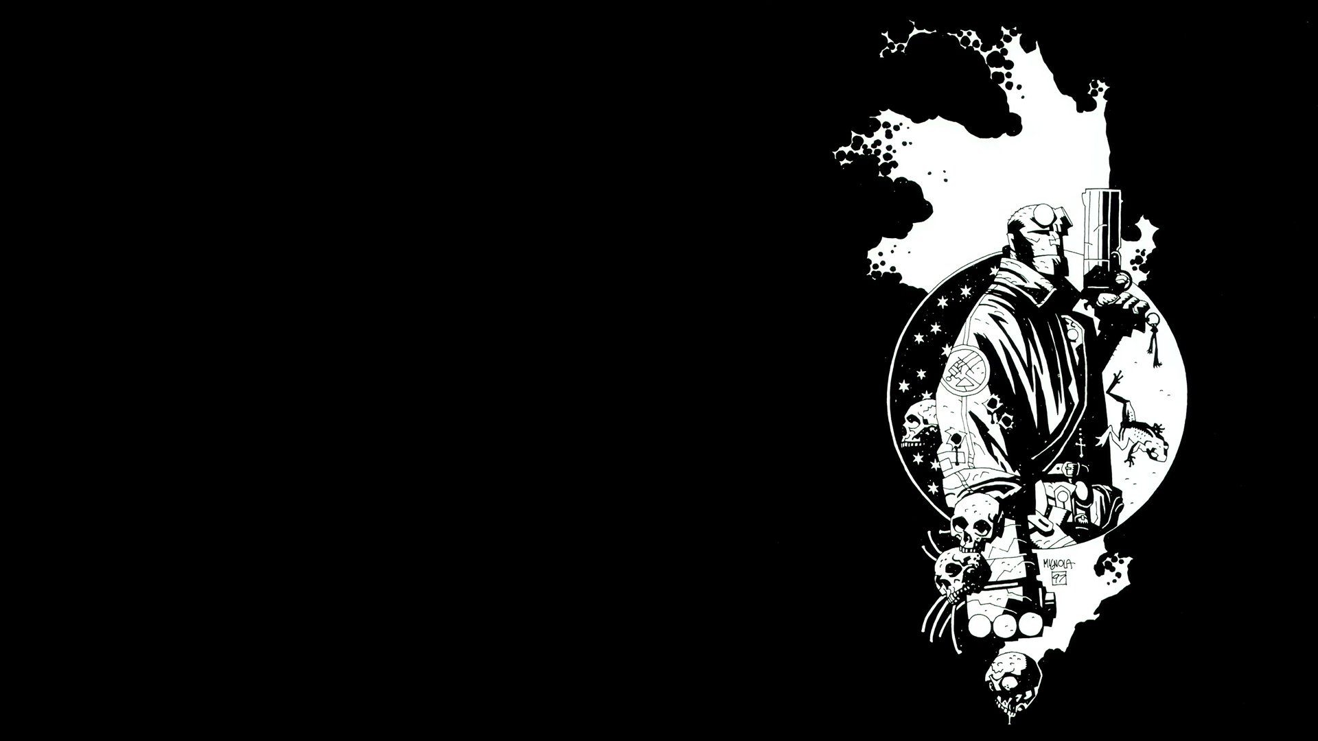 1920x1080 Black And White Demon Slayer Background HD Wallpaper, Desktop