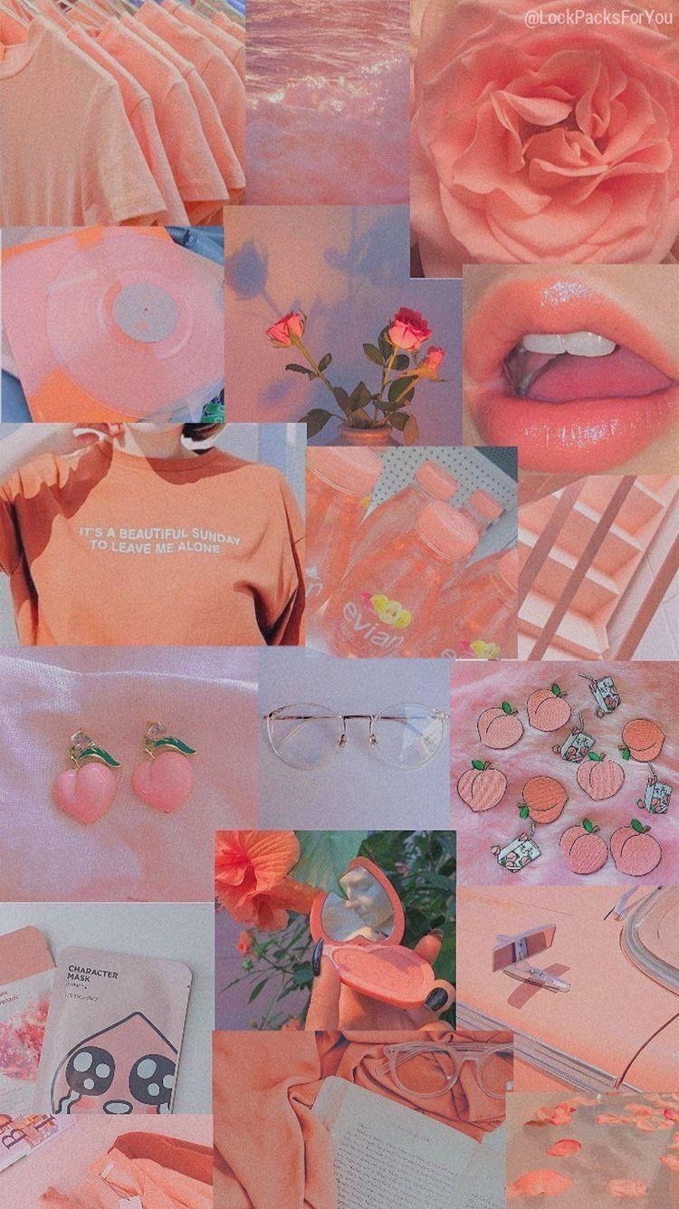 750x1340 Aesthetic Vintage Peach Background, HD Wallpaper & background, Phone