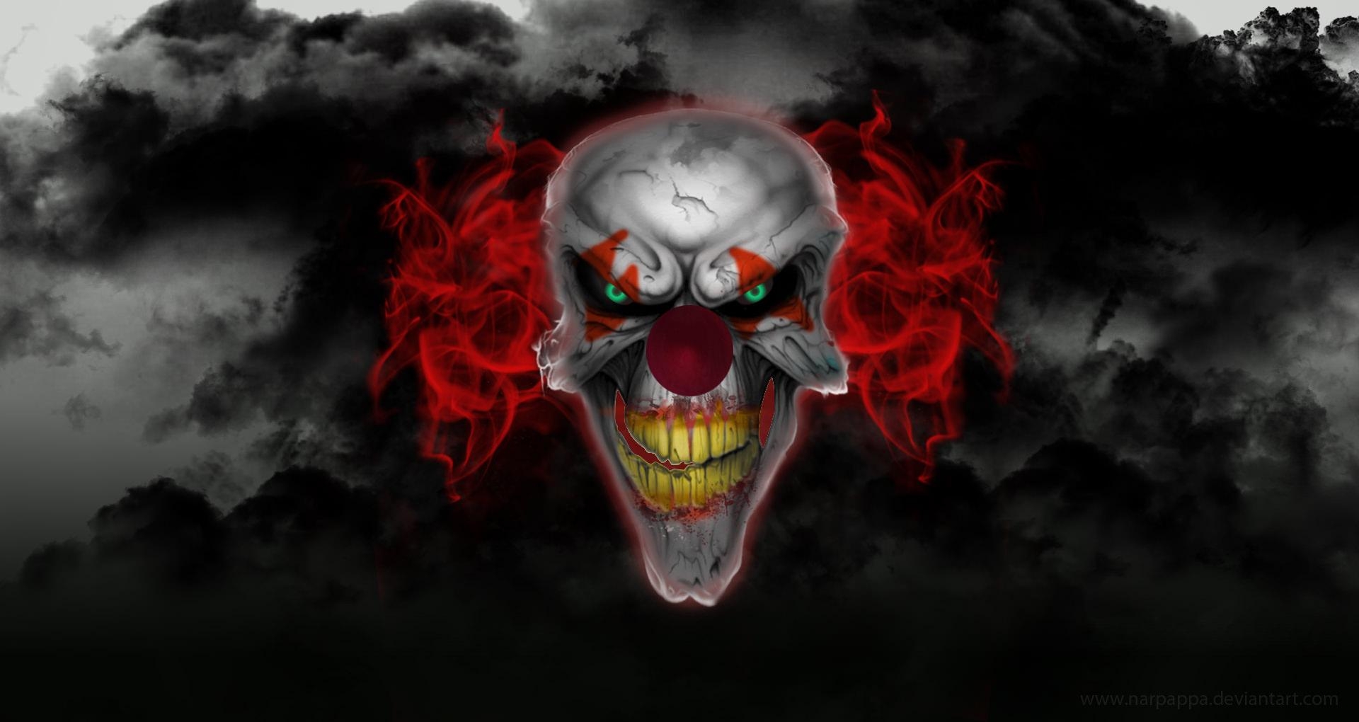 1920x1020 Scary Clown with Red Hair wallpaper from Clowns wallpaper, Desktop