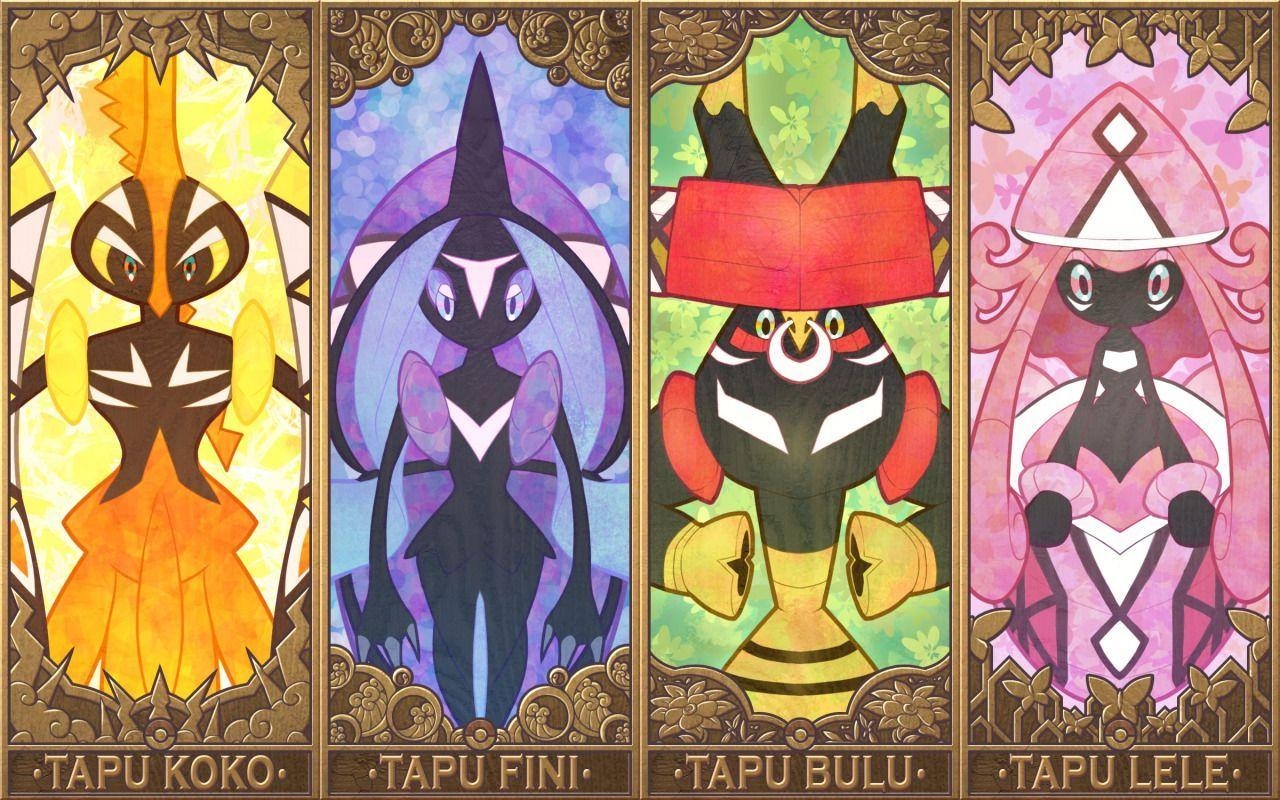 1280x800 Legendary Pokemon: tapu koko, tapu fini, tapu bulu y tapu lele, Desktop