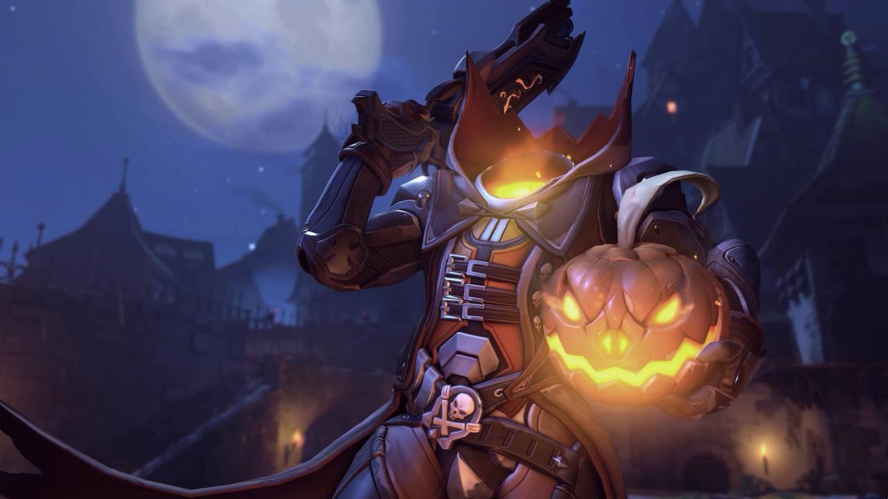 1280x720 Overwatch Reaper Pumpkin skin animated wallpaper, Desktop