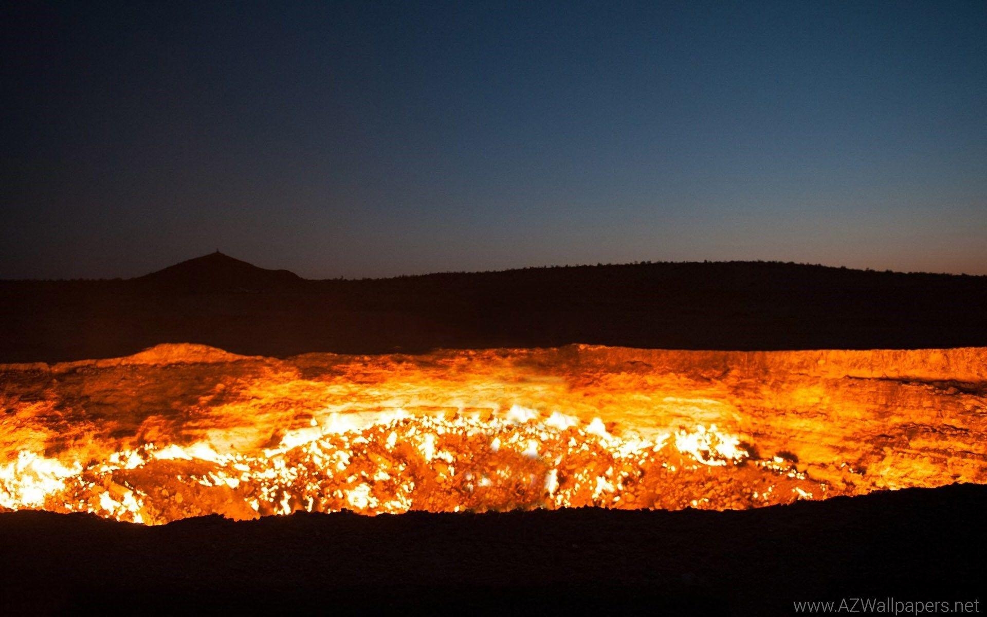 1920x1200 Door To Hell, Darvaza, Turkmenistan Wallpaper Desktop Background, Desktop