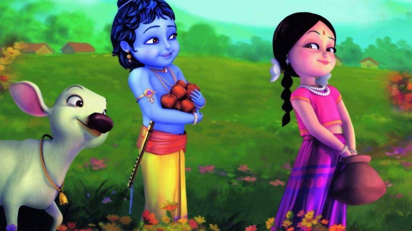 1370x770 Lord Krishna. Cute Bal Radhey Krishna 3D HD Desktop. Lord krishna wallpaper, Little krishna, Krishna wallpaper, Desktop