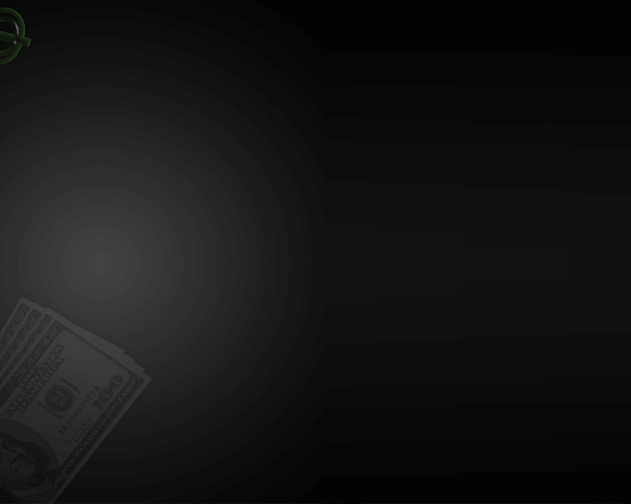 1280x1030 Money On Black Abstract Background For PowerPoint and Finance PPT, Desktop