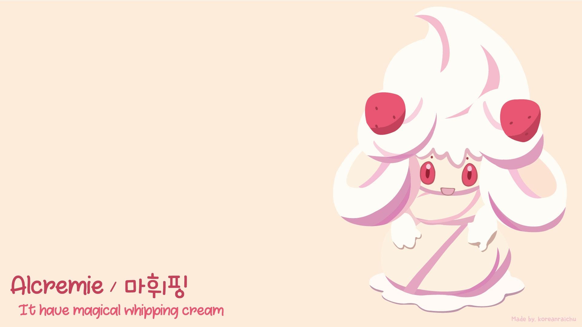 1920x1090 OC I made Alcremie wallpaper. It's Korean name is '마휘핑', read, Desktop