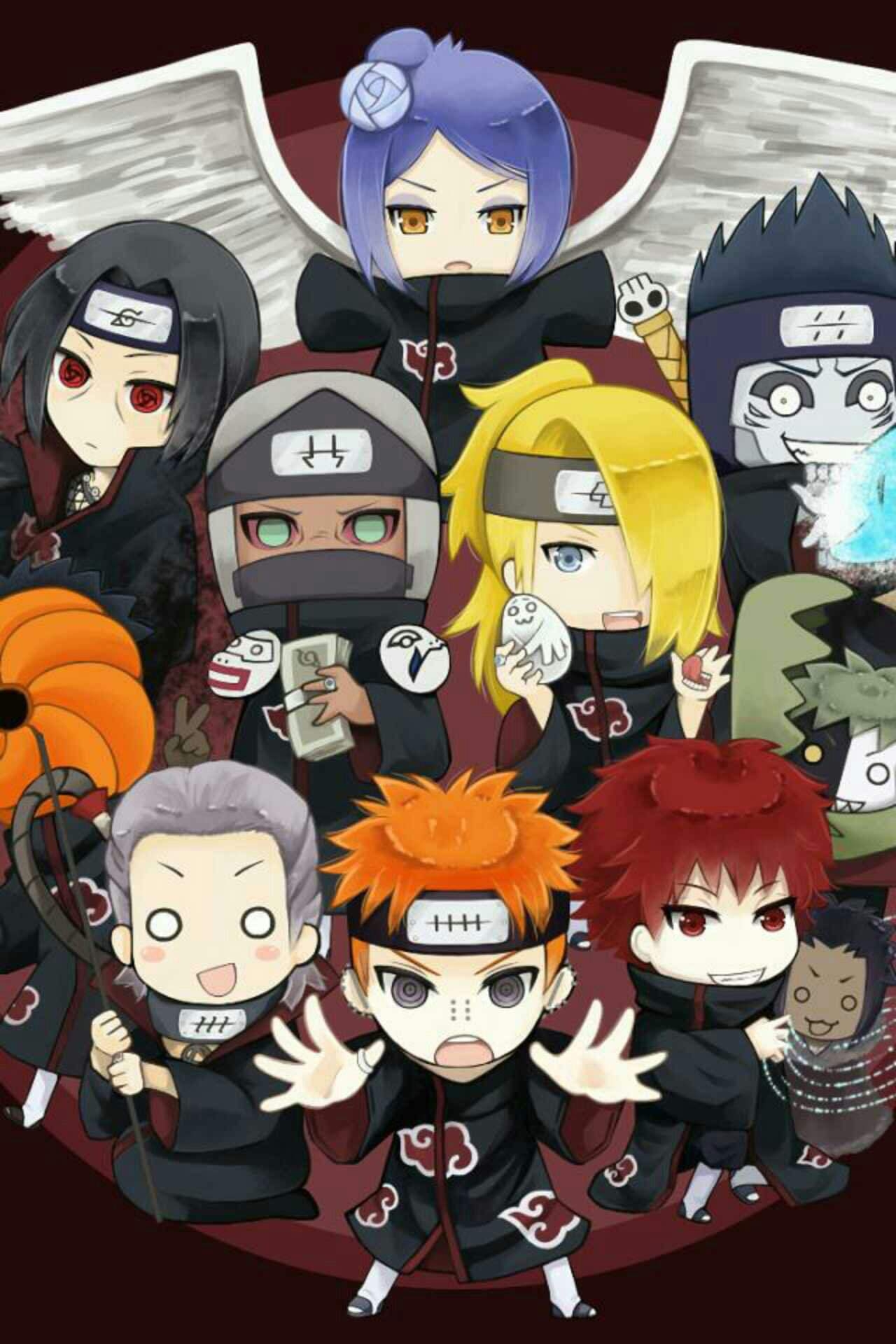 1280x1920 Akatsuki Members Wallpaper iPhone.kolpaper.com, Phone