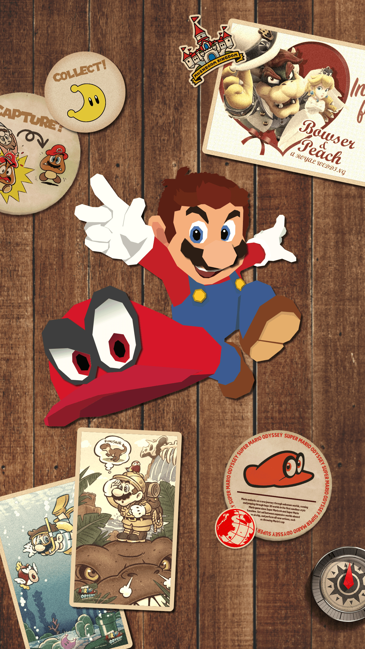 1280x2280 I made a Super Mario Odyssey wallpaper with the style from, Phone