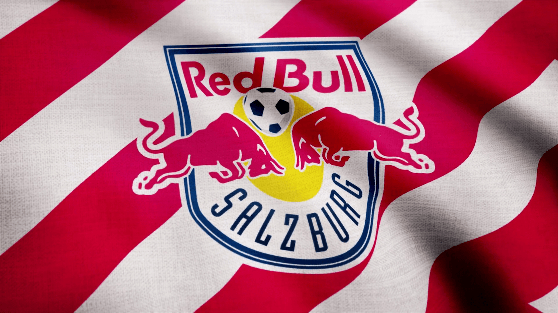 1920x1080 USA YORK, 12 August 2018: Waving flag with FC Red Bull, Desktop