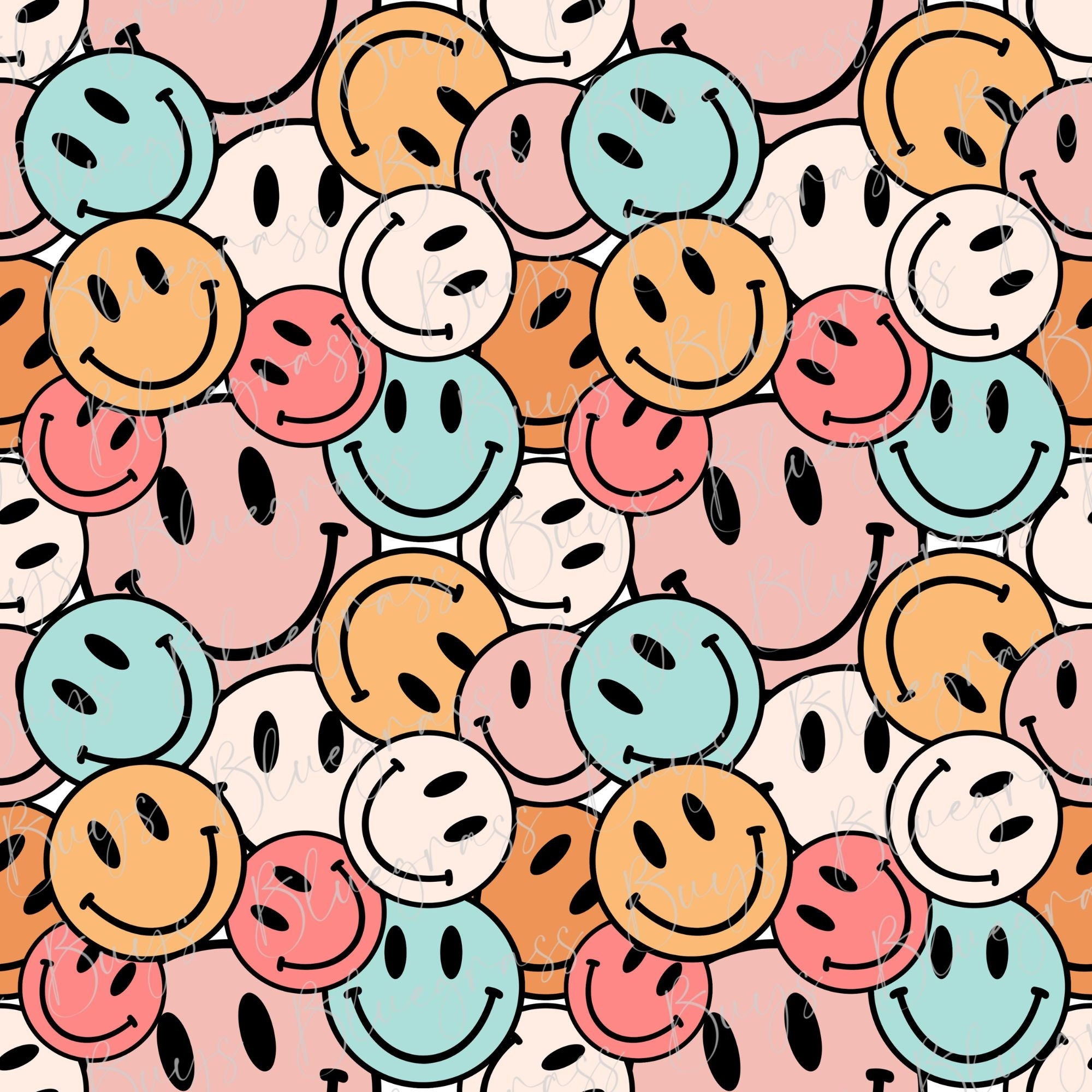 2000x2000 Retro Smiley Face Seamless Pattern Seamless Happy Face, Phone