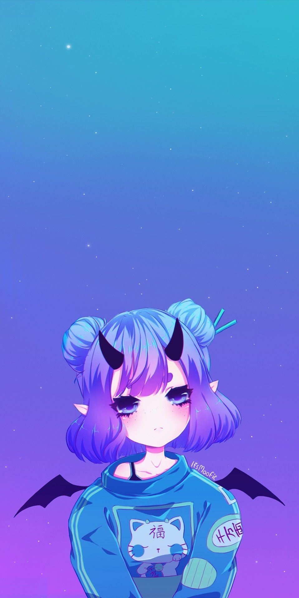 960x1920 Anime Girl Cute Devil, Phone