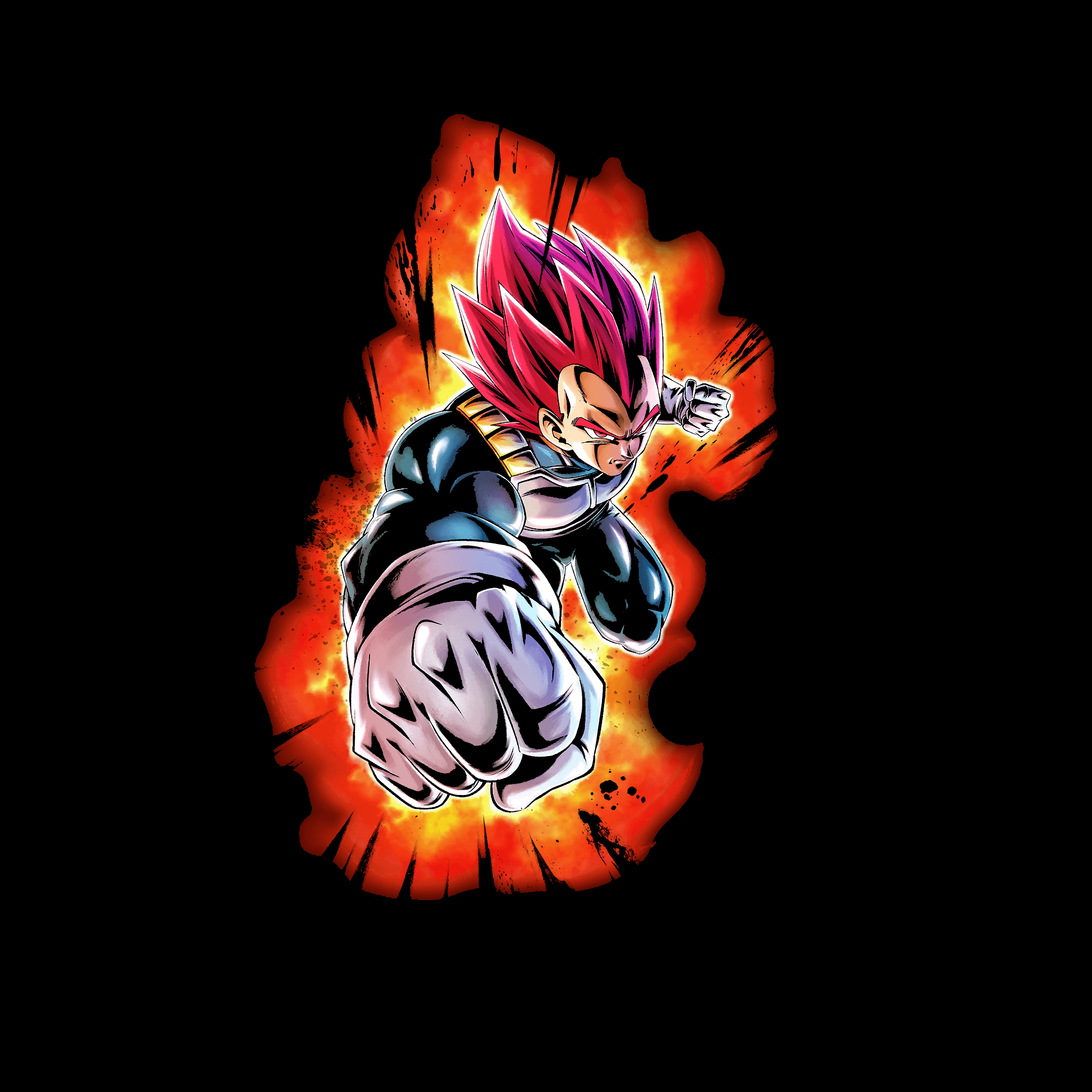 2050x2050 Super Saiyan God Vegeta 81.62% True Black Amoled Wallpaper, Phone