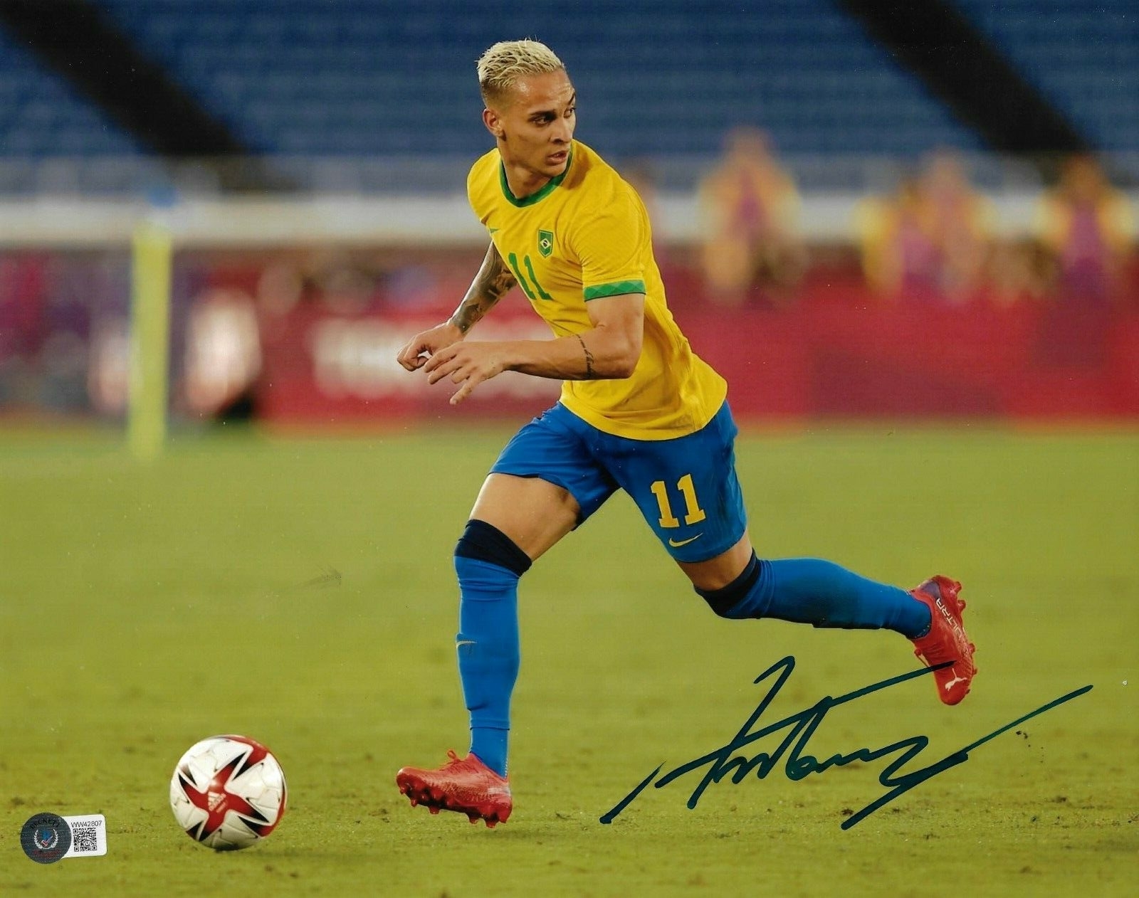 1600x1270 Antony Signed 11x14 Photo Brazil Manchester United BAS Beckett Witnessed, Desktop