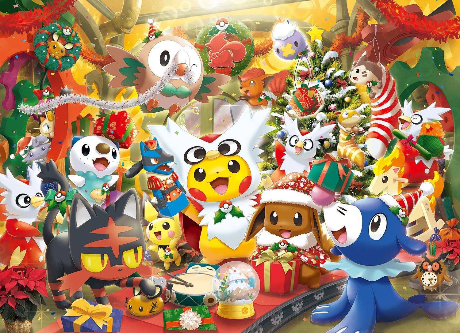 1500x1090 This ridiculously perfect Pokemon Christmas wallpaper image (Serebii's new Facebook cover image), Desktop