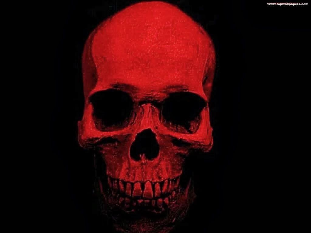 1030x770 Red And Black Skull Wallpaper, Desktop