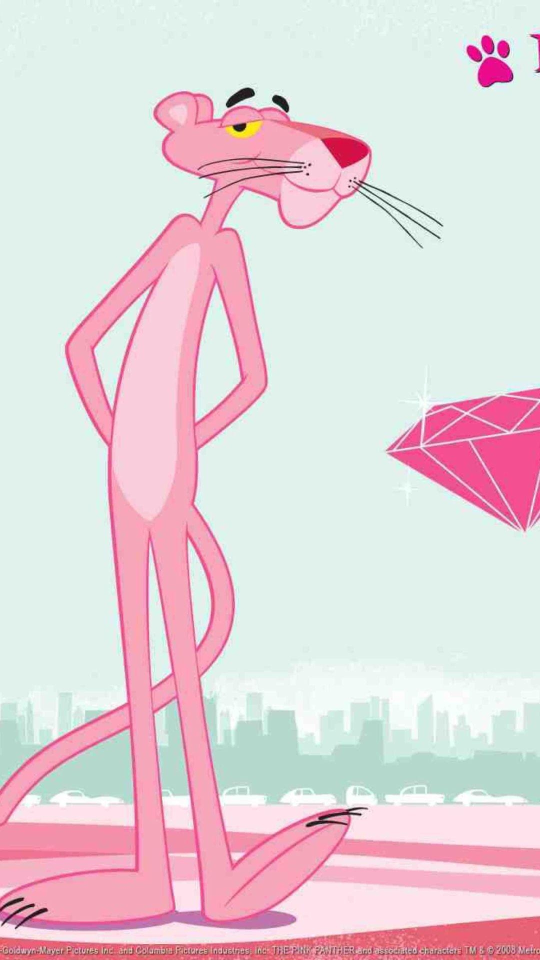 1080x1920 Download Pink Panther wallpaper to your cell phone panther pink, Phone