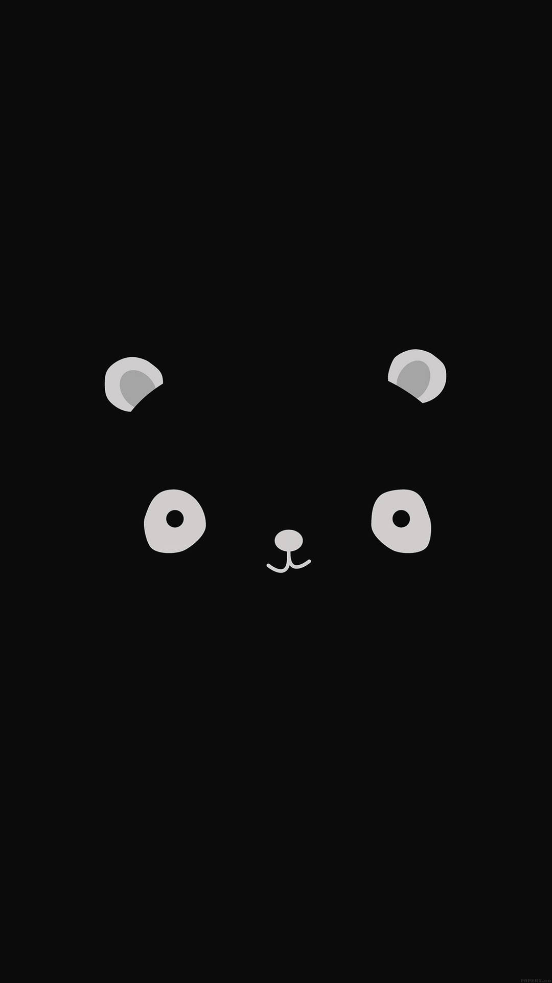 1080x1920 Download Black Panda Minimal Dark iPhone Wallpaper, Phone