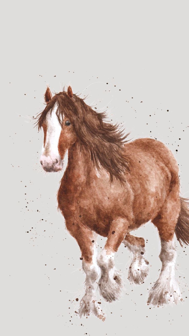 740x1310 Horse Phone Wallpaper. Horse wallpaper, Girl wallpaper for phone, Watercolor horse, Phone