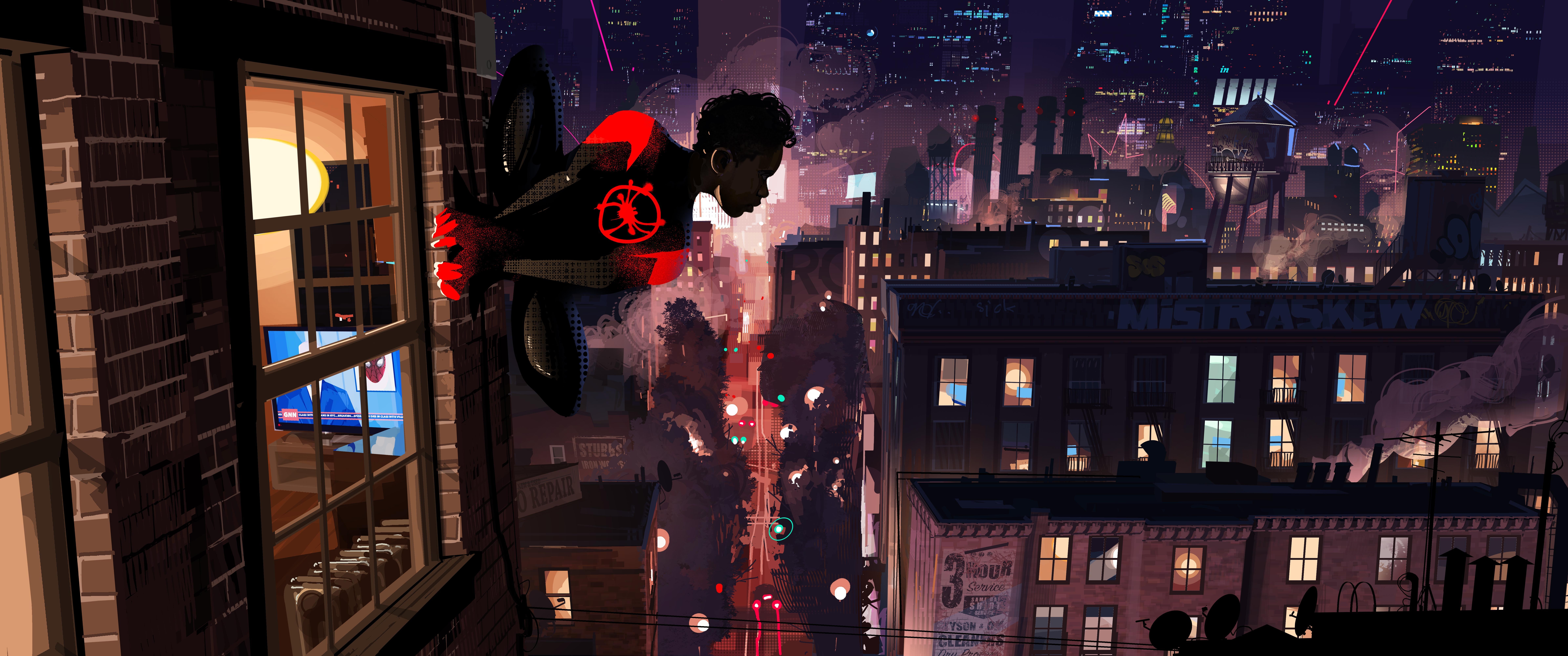 9560x4000 Spider Man Into The Spider Verse Wallpaper HD, Dual Screen