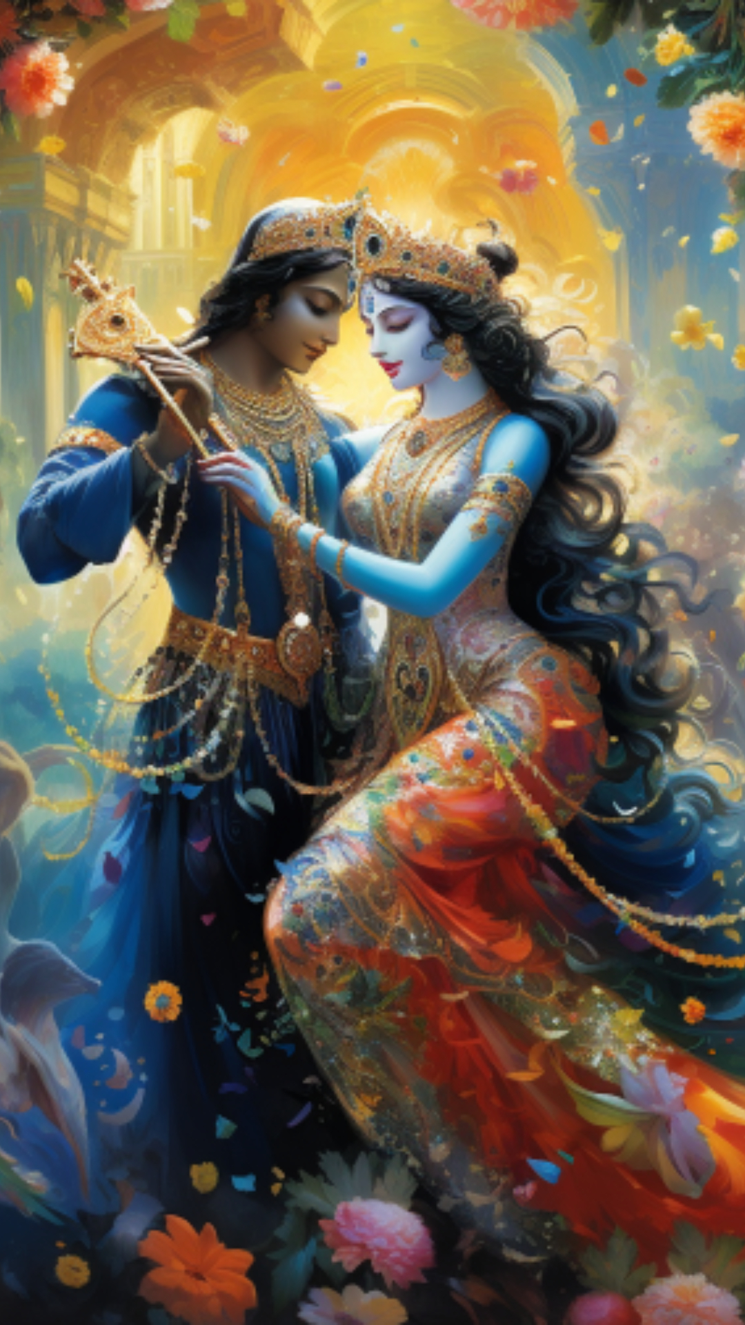 1080x1920 These AI image of Krishna raas leela are stunning!, Phone