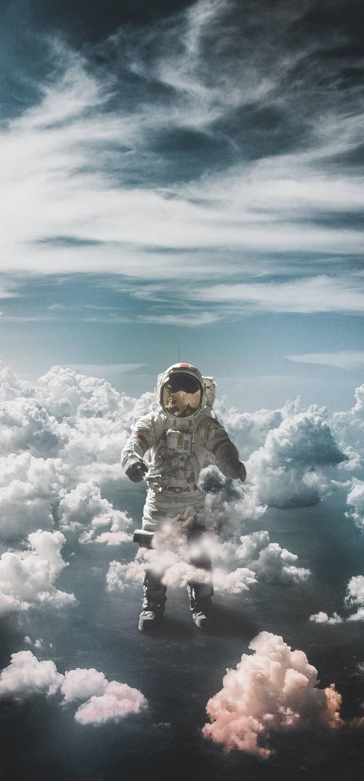 720x1550 Astronaut Suit Space Clouds Wallpaper - [], Phone