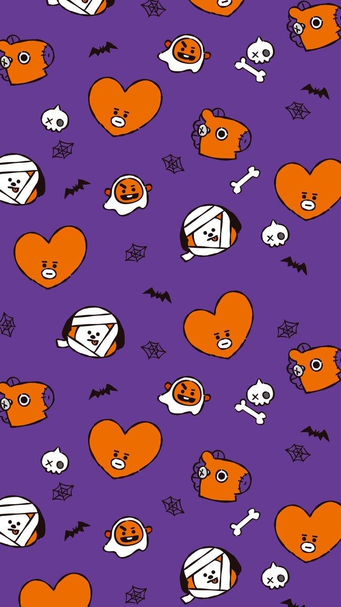 680x1200 BT21 trick, Only treats, Phone