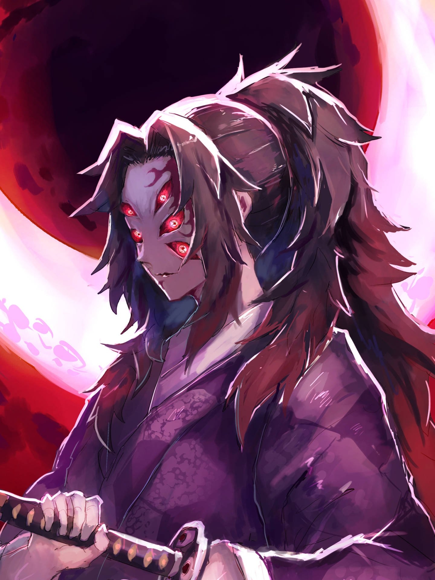 1440x1920 Download Thrilling Kokushibo Demon Slayer iPhone Wallpaper, Phone