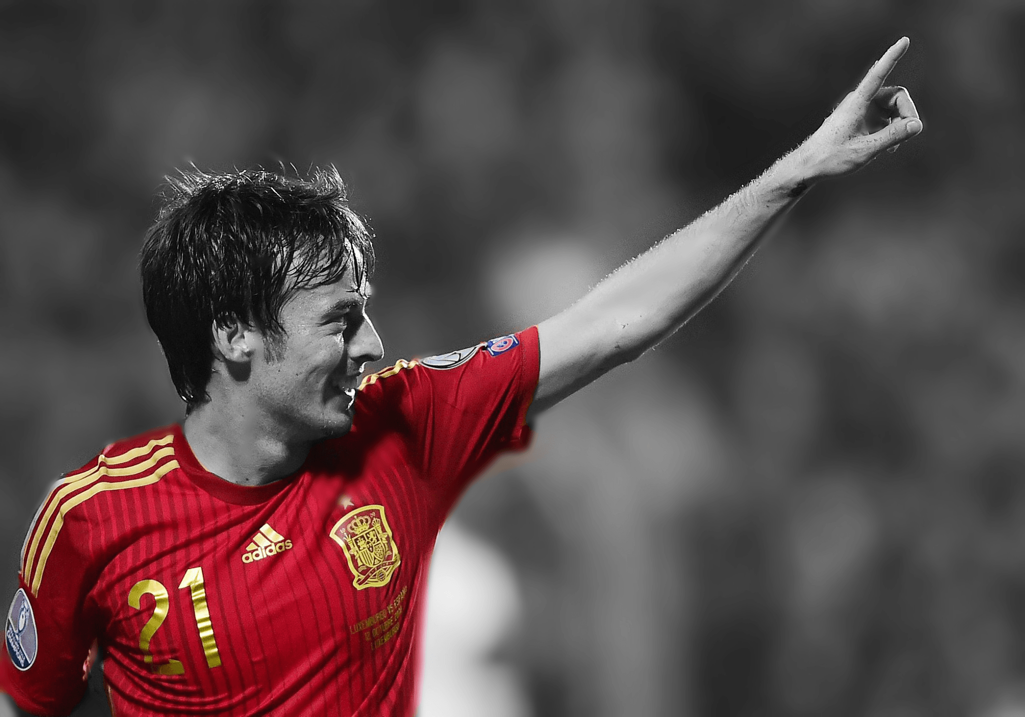 2050x1440 David Silva, Footballers, Selective Coloring Wallpaper HD, Desktop