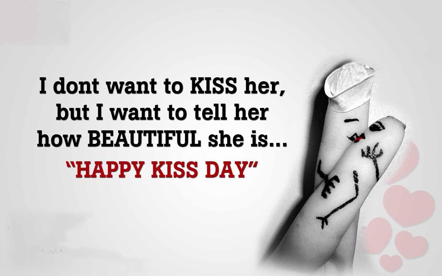 1440x900 Kiss Day Wallpaper With Quotes, Desktop