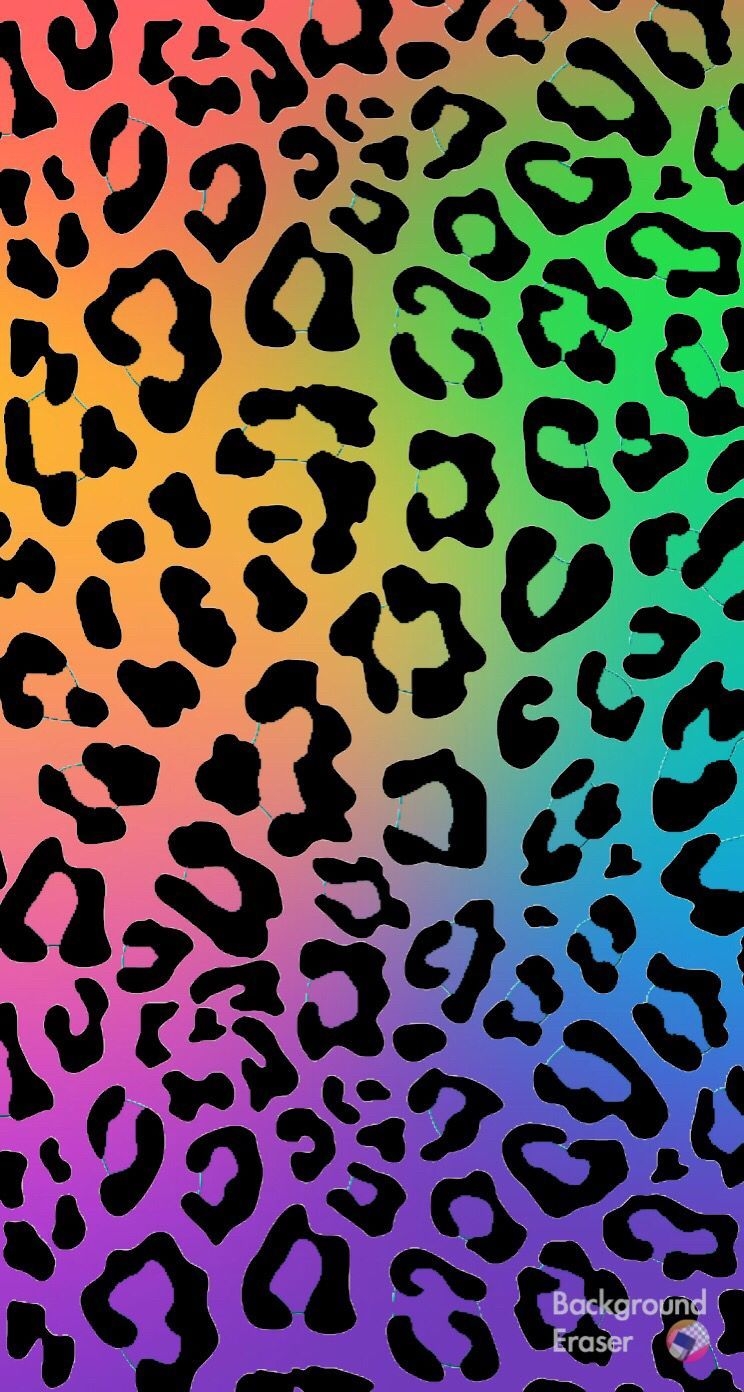 750x1400 Rainbow Cheetah Print Wallpaper, Phone