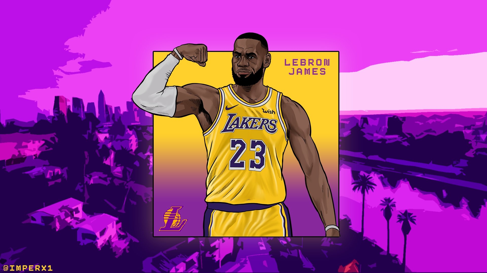 1920x1080 Daniel Kraus Twitterissä: LeBron James Royalty #kingjames #nba #basketball #photoshop #wallpaper bit #cartoon #nationalbasketballassociation #losangeles #la #lakers #lalakers #kobe #magic #kareem #lebron #anthonydavis #shaq, Desktop