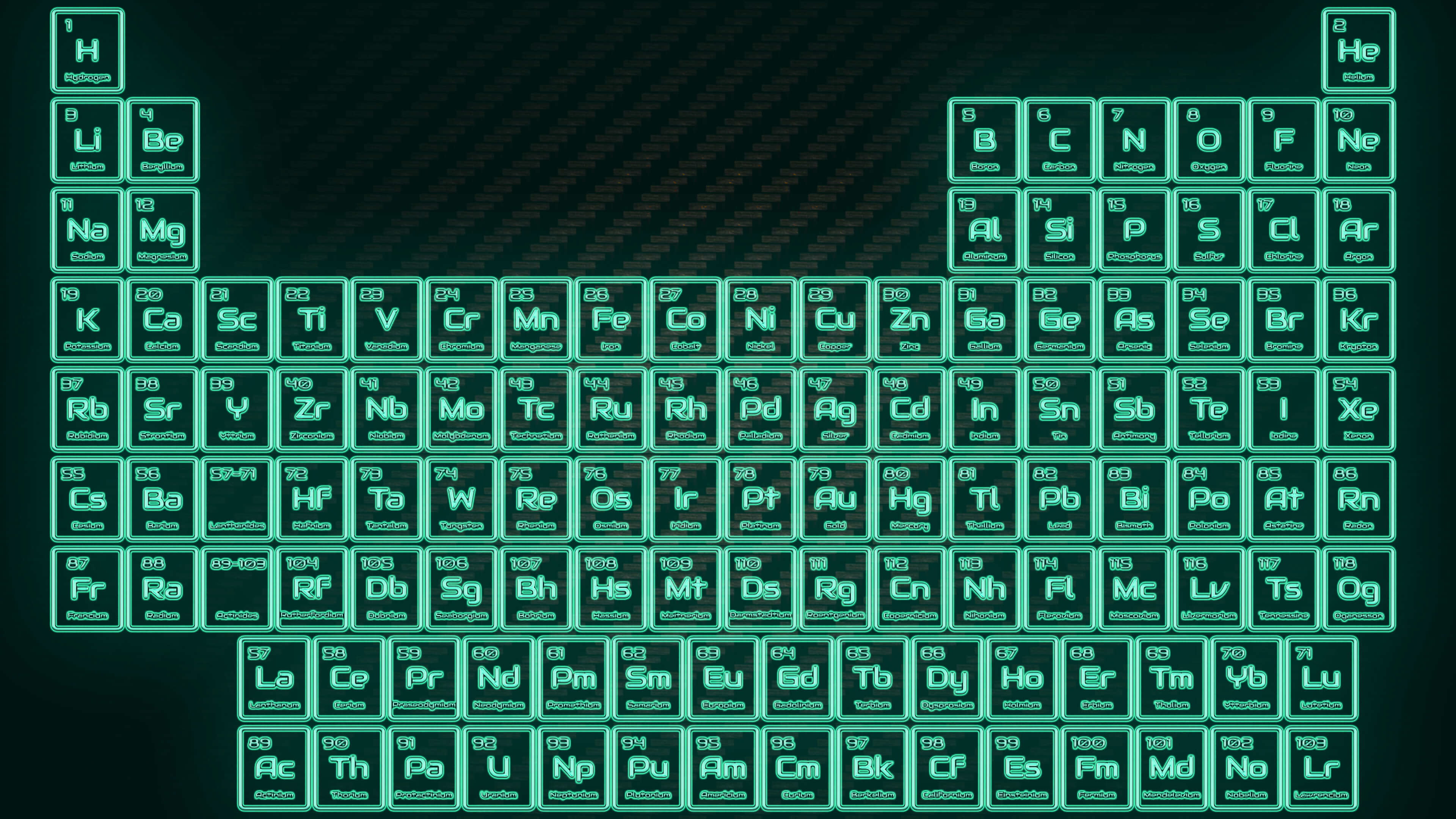 3840x2160 Periodic Table Wallpaper, Desktop