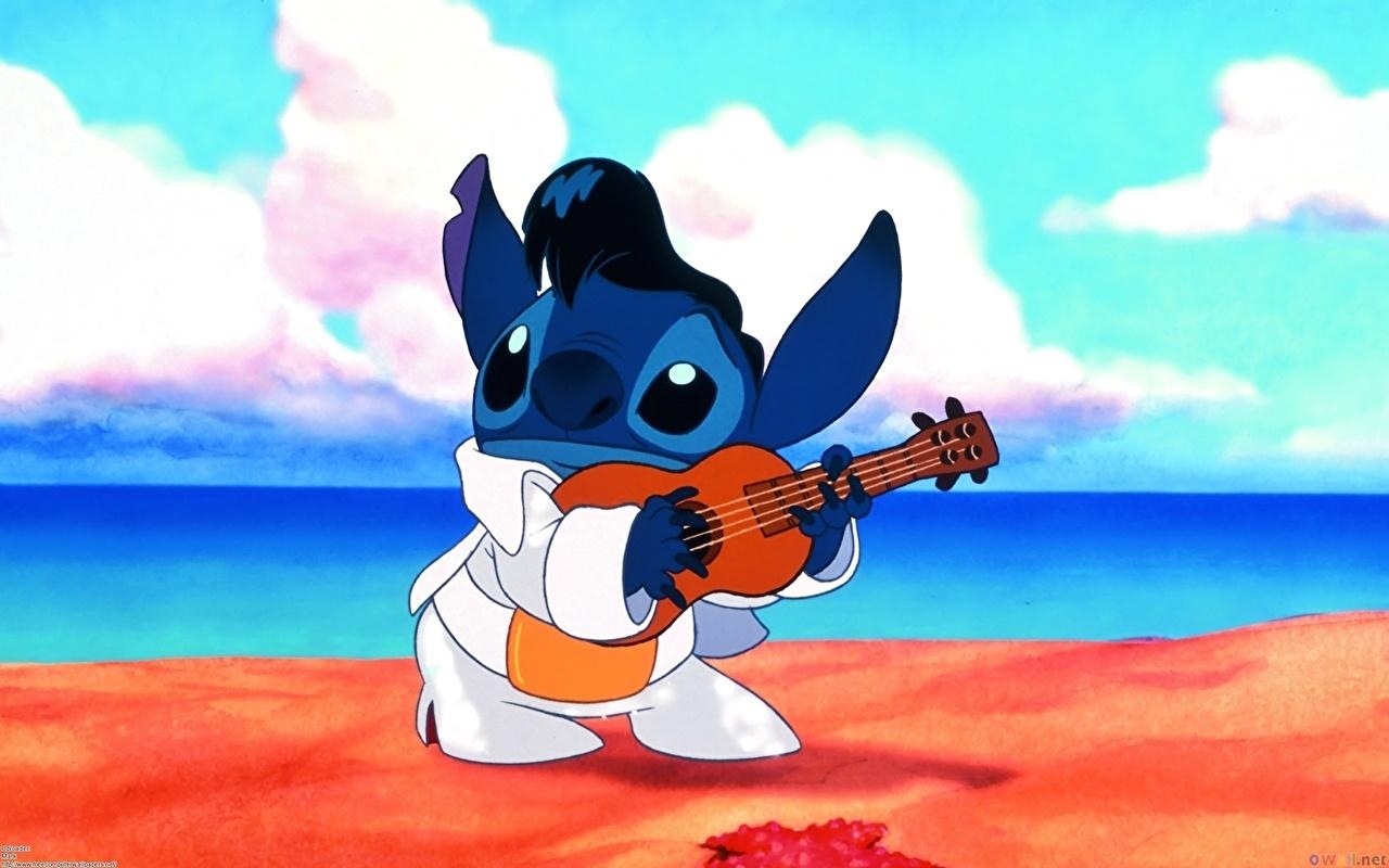 1280x800 Wallpaper Disney Lilo & Stitch Guitar Cartoons, Desktop