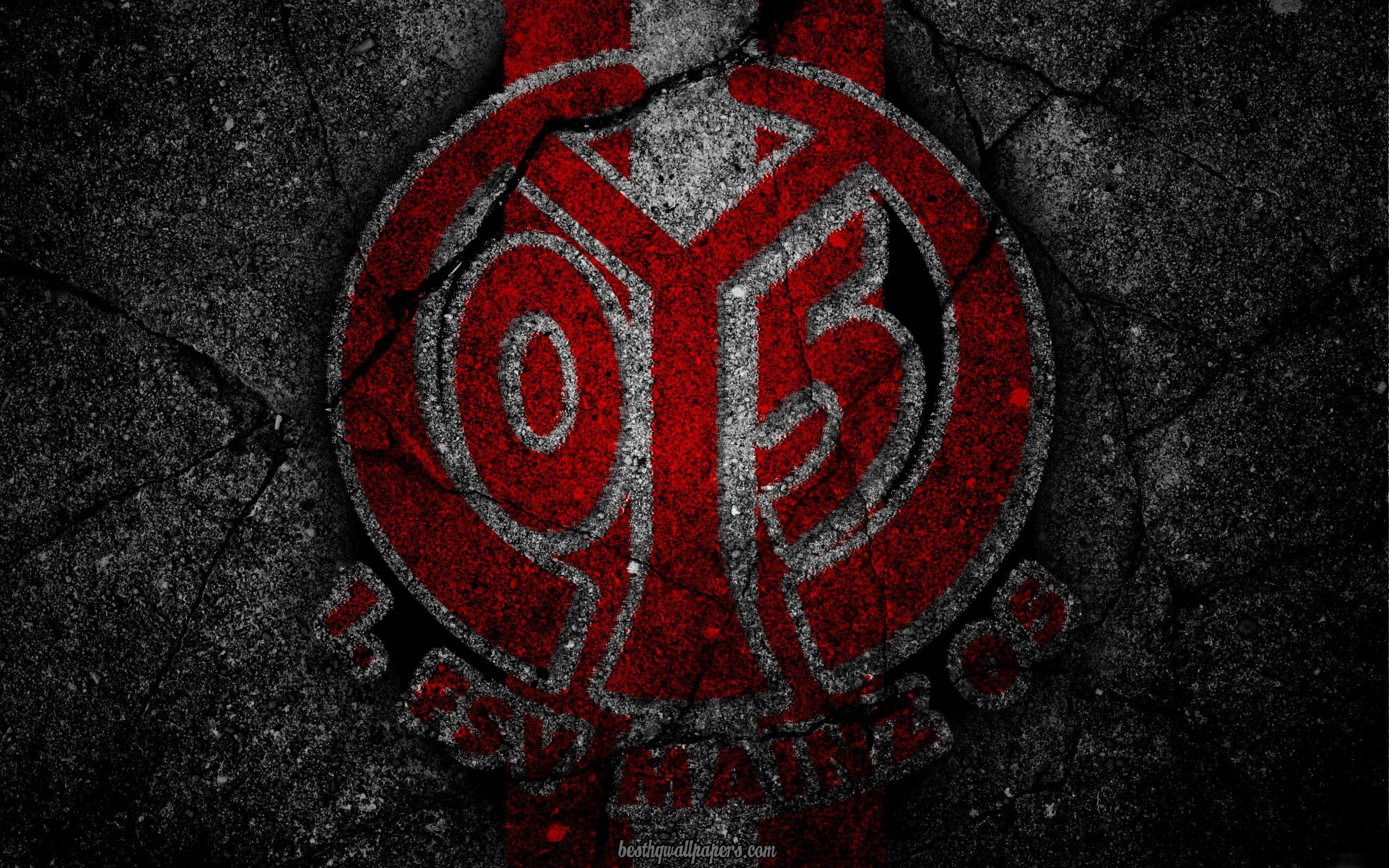 2560x1600 Download wallpaper Mainz logo, art, Bundesliga, soccer, Desktop