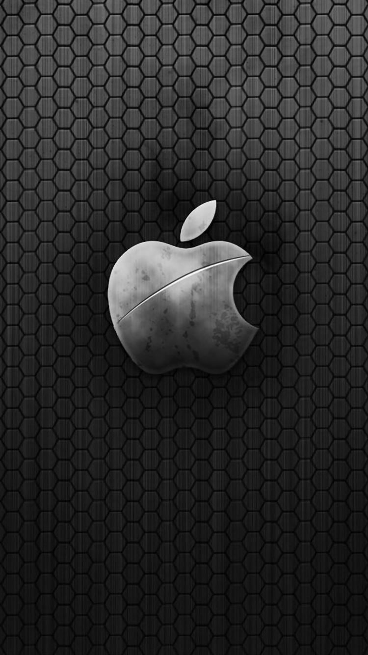 750x1340 Metal Apple Logo iPhone Wallpaper Free Download, Phone