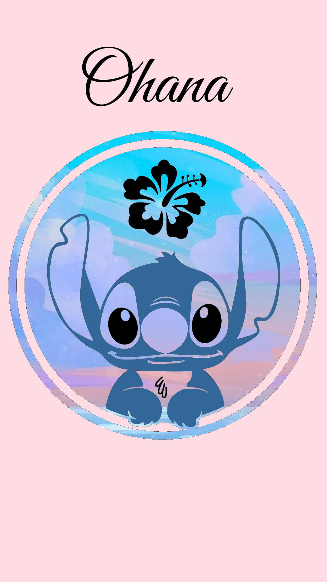 1080x1920 Download Pink Lilo And Stitch iPhone Ohana Wallpaper, Phone