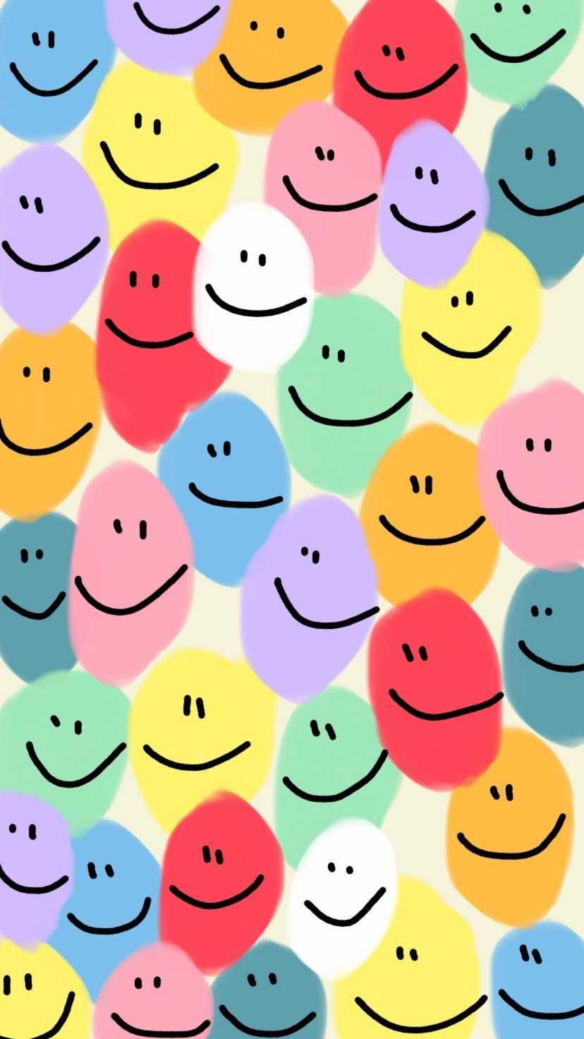 830x1480 Smiley Face Wallpaper, Phone