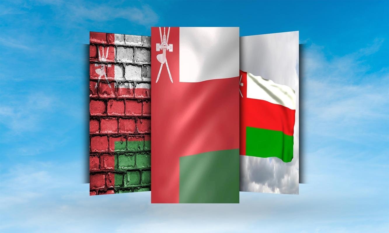 1340x800 Oman Flag Wallpaper for Android, Desktop