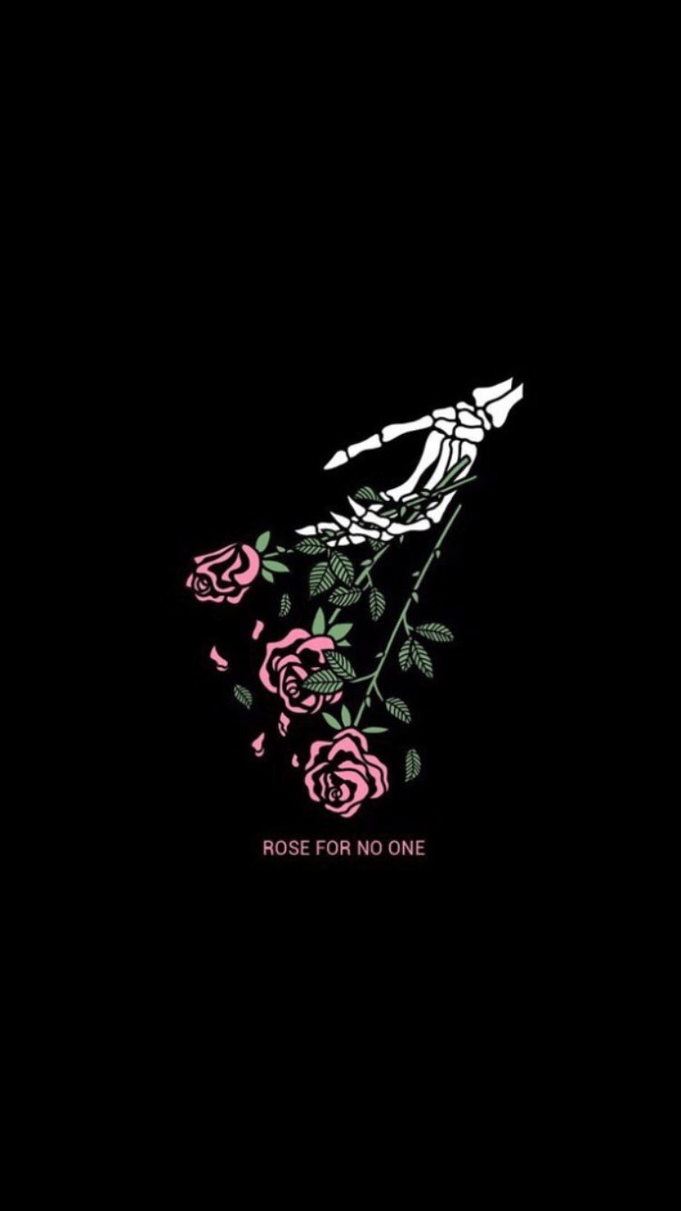 750x1340 Black Rose Aesthetic Wallpaper, Phone